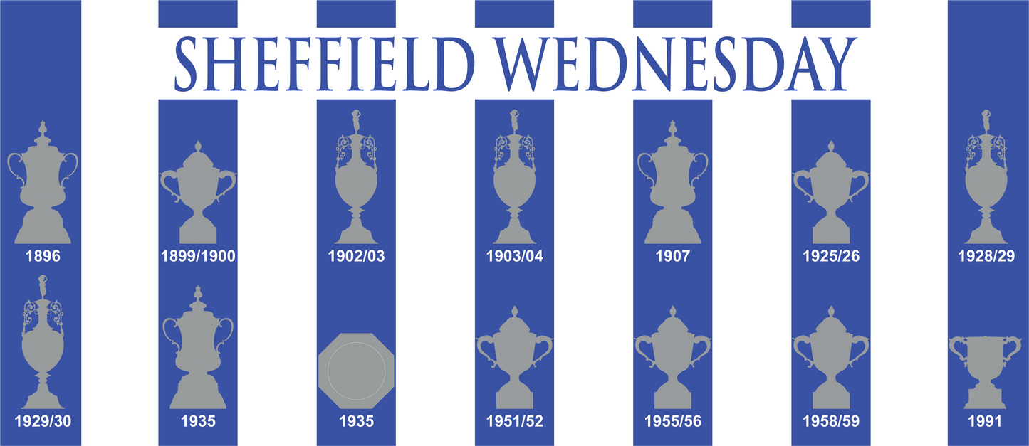 Sheffield Wednesday Trophies Collection Mug - Blue Text Header