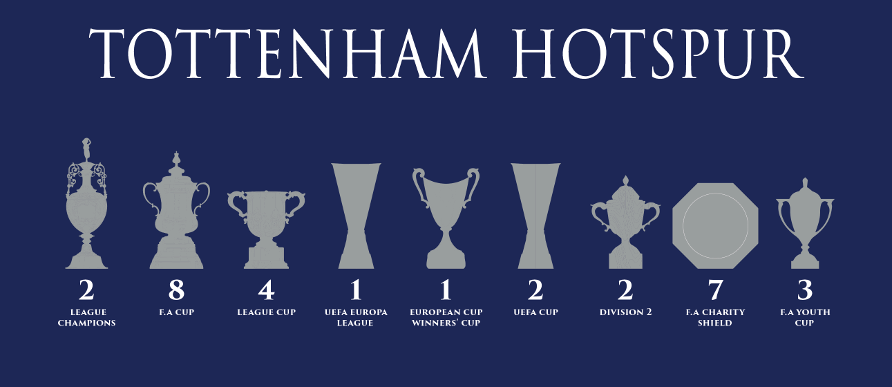 Tottenham Hotspur Trophies Mug - Blue