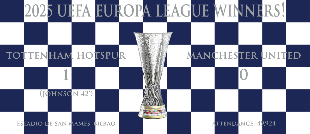 Tottenham Hotspur Europa League Winners Mug - Chequered