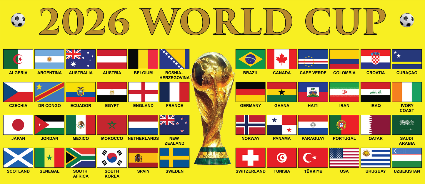 2026 Football World Cup Mug - Yellow