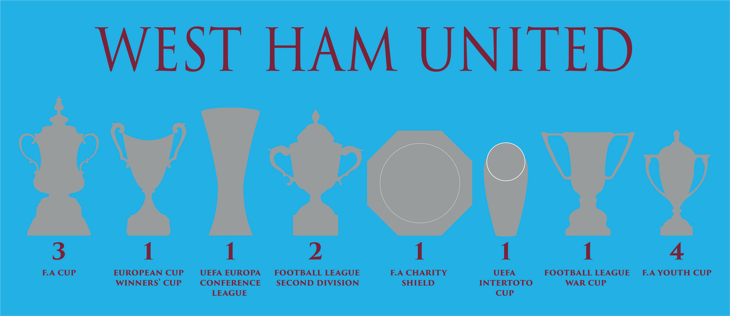West Ham United Trophies Mug - Blue
