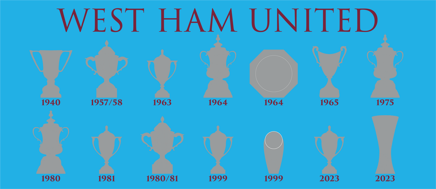 West Ham United Trophies Collection Mug - Blue