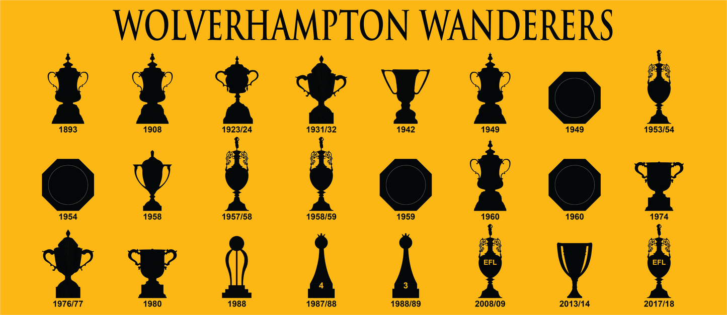 Wolverhampton Wanderers Trophies Collection Mug - Gold
