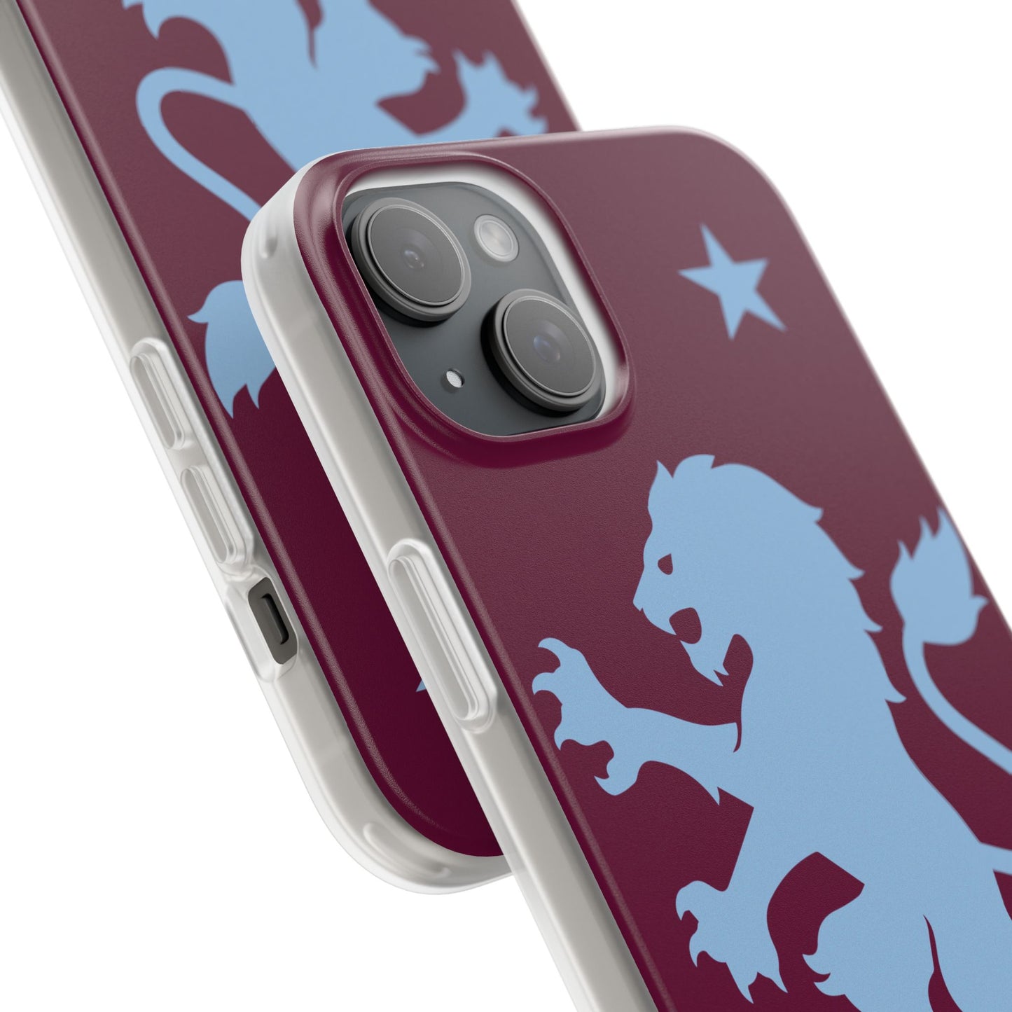 Aston Villa iPhone Flexi Case - iPhone 16, 15, 14, Plus/Pro/Pro Max - Claret