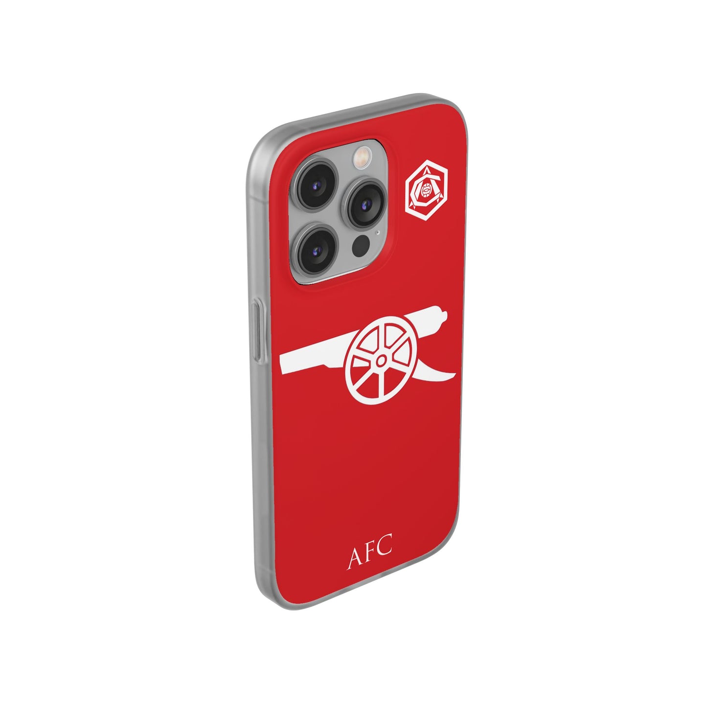 Arsenal Cannon & Monogram Red iPhone Flexi Case - iPhone 16, 15, 14, Plus/Pro/Pro Max