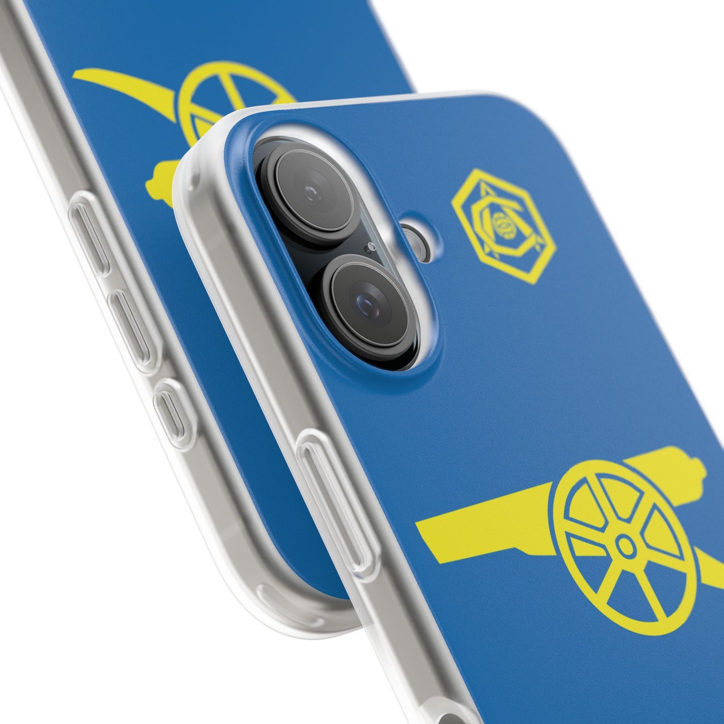 Arsenal Cannon & Monogram Blue iPhone Flexi Case - iPhone 16, 15, 14. Plus/Pro/Pro Max