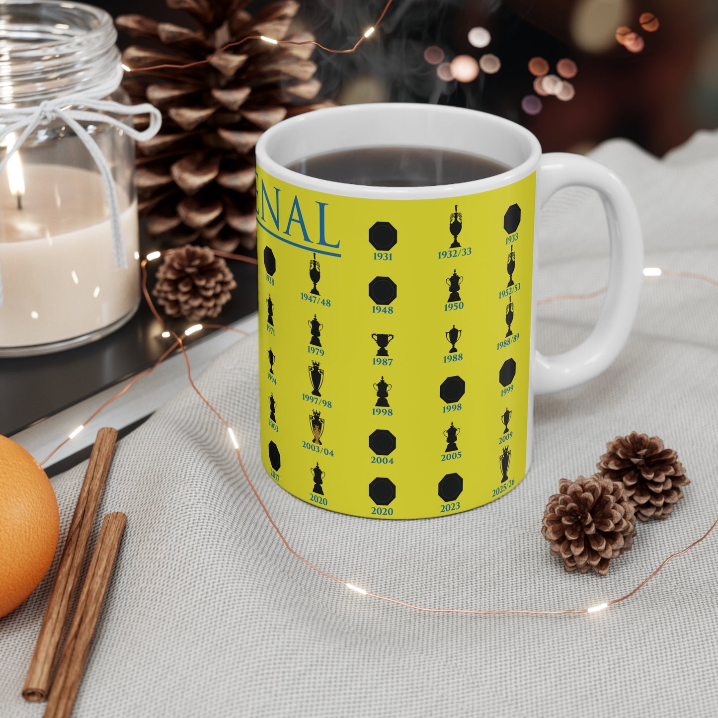 Arsenal Trophies Collection Mug - Yellow