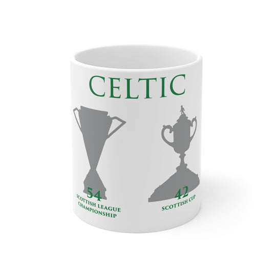 Celtic Trophies Mug - White