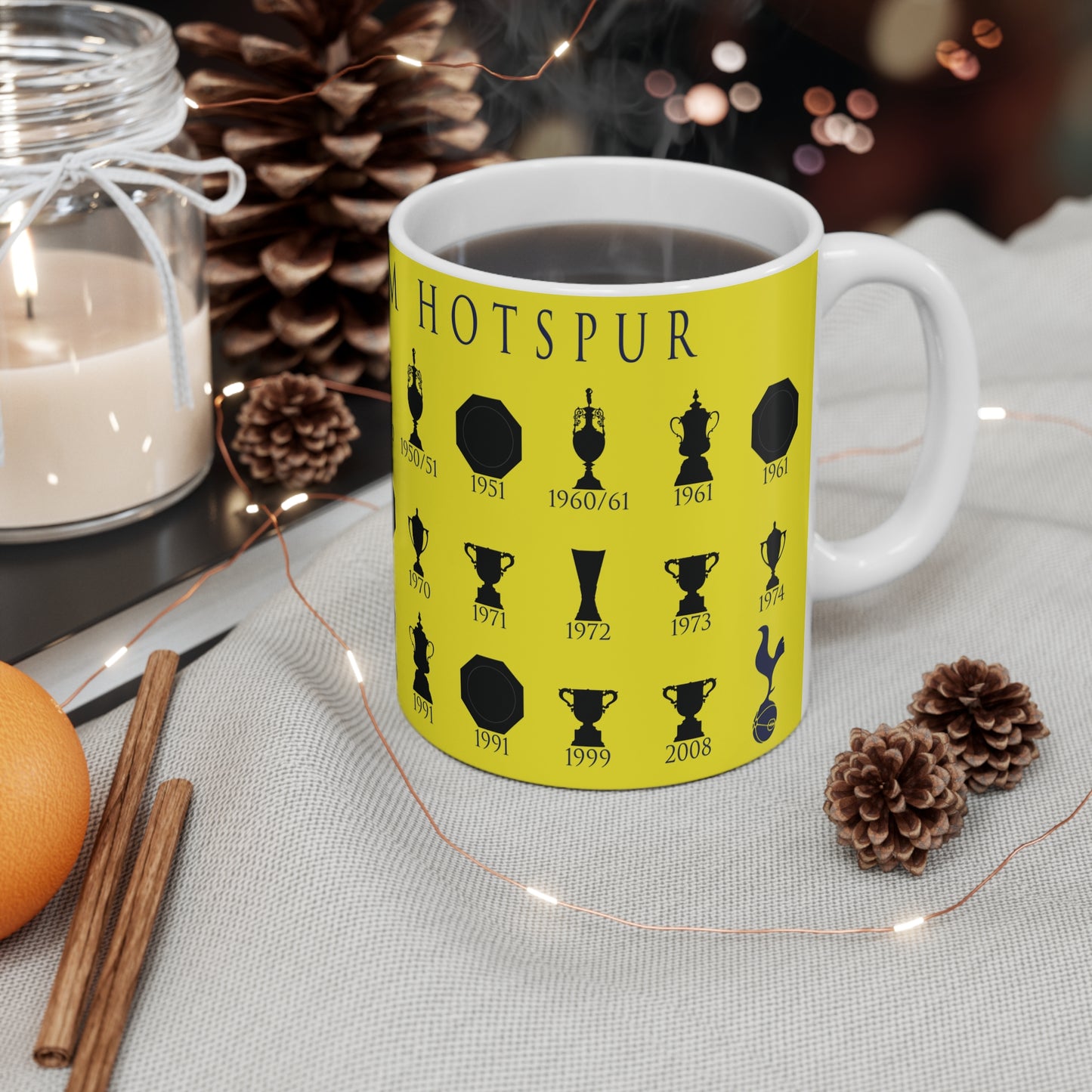 Tottenham Hotspur Trophies Collection Mug - Yellow