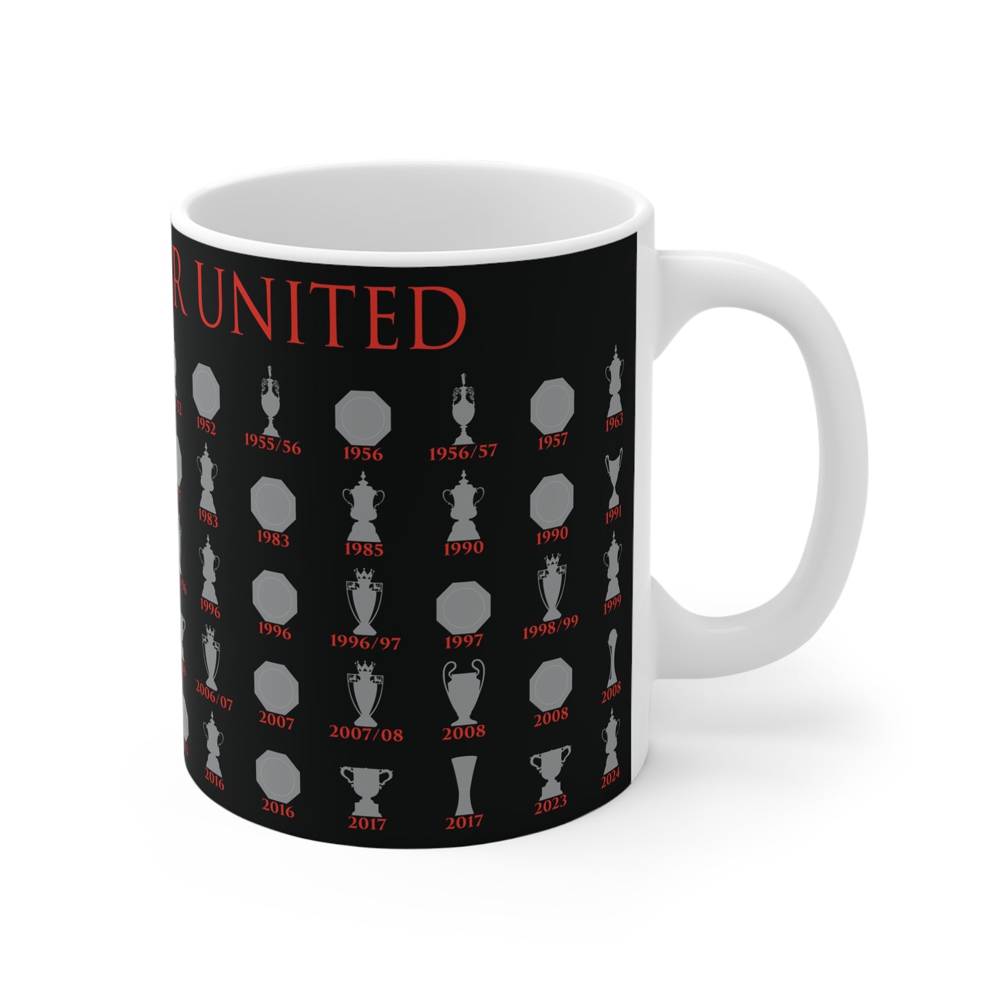 Manchester United Trophies Collection Mug - Black