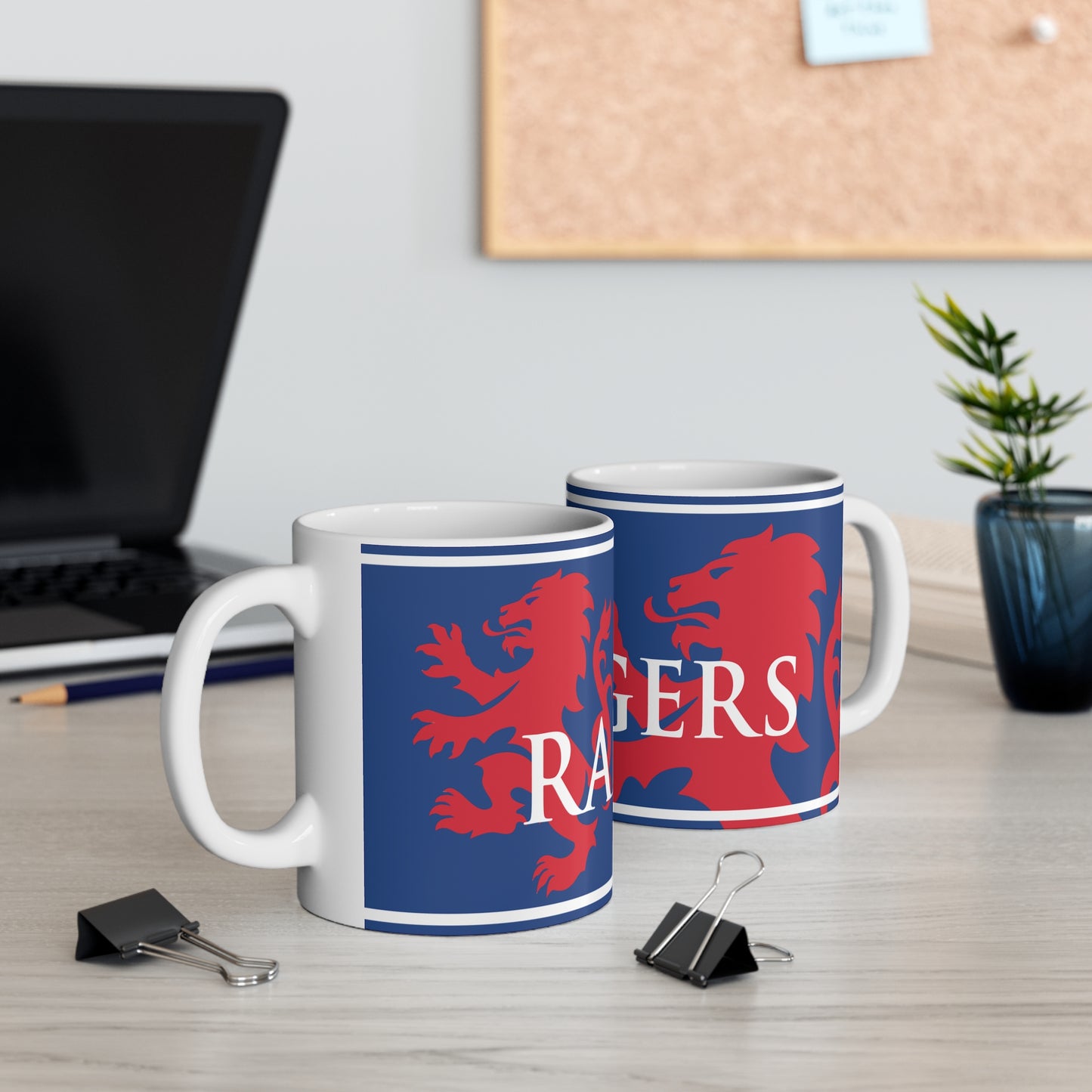 Rangers Lion Mug - Blue