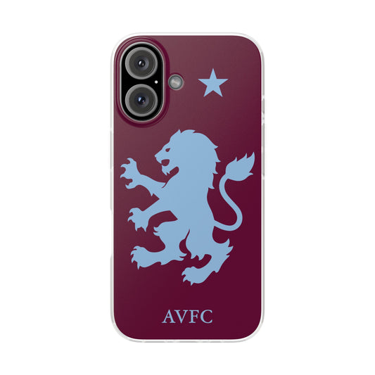 Aston Villa iPhone Flexi Case - iPhone 16, 15, 14, Plus/Pro/Pro Max - Claret