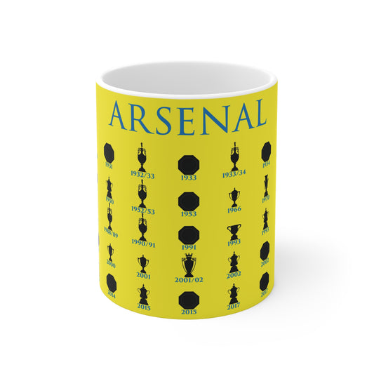 Arsenal Trophies Collection Mug - Yellow