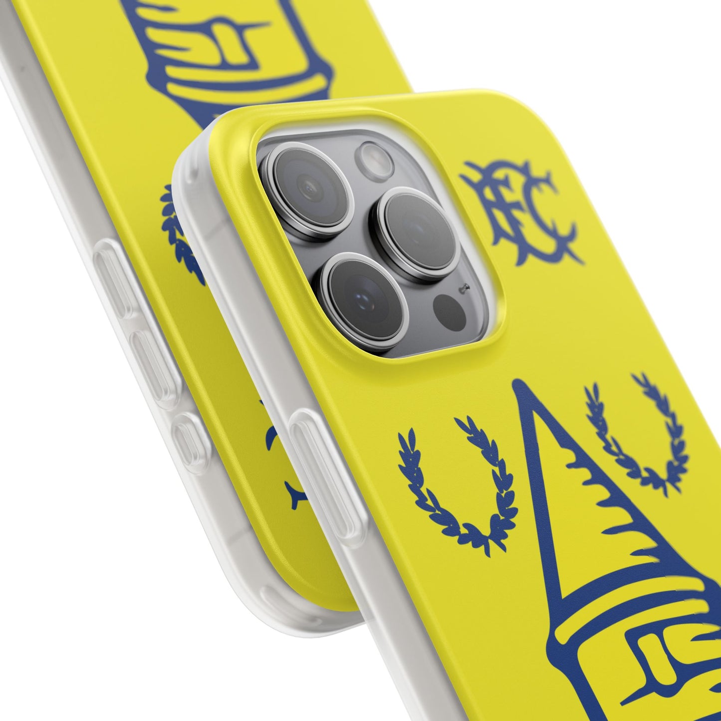 Everton Tower & Monogram Yellow iPhone Flexi Case - iPhone 16, 15, 14, Plus/Pro/Pro Max