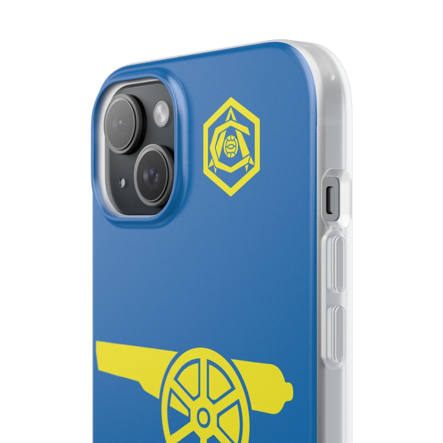 Arsenal Cannon & Monogram Blue iPhone Flexi Case - iPhone 16, 15, 14. Plus/Pro/Pro Max