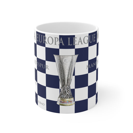 Tottenham Hotspur Europa League Winners Mug - Chequered