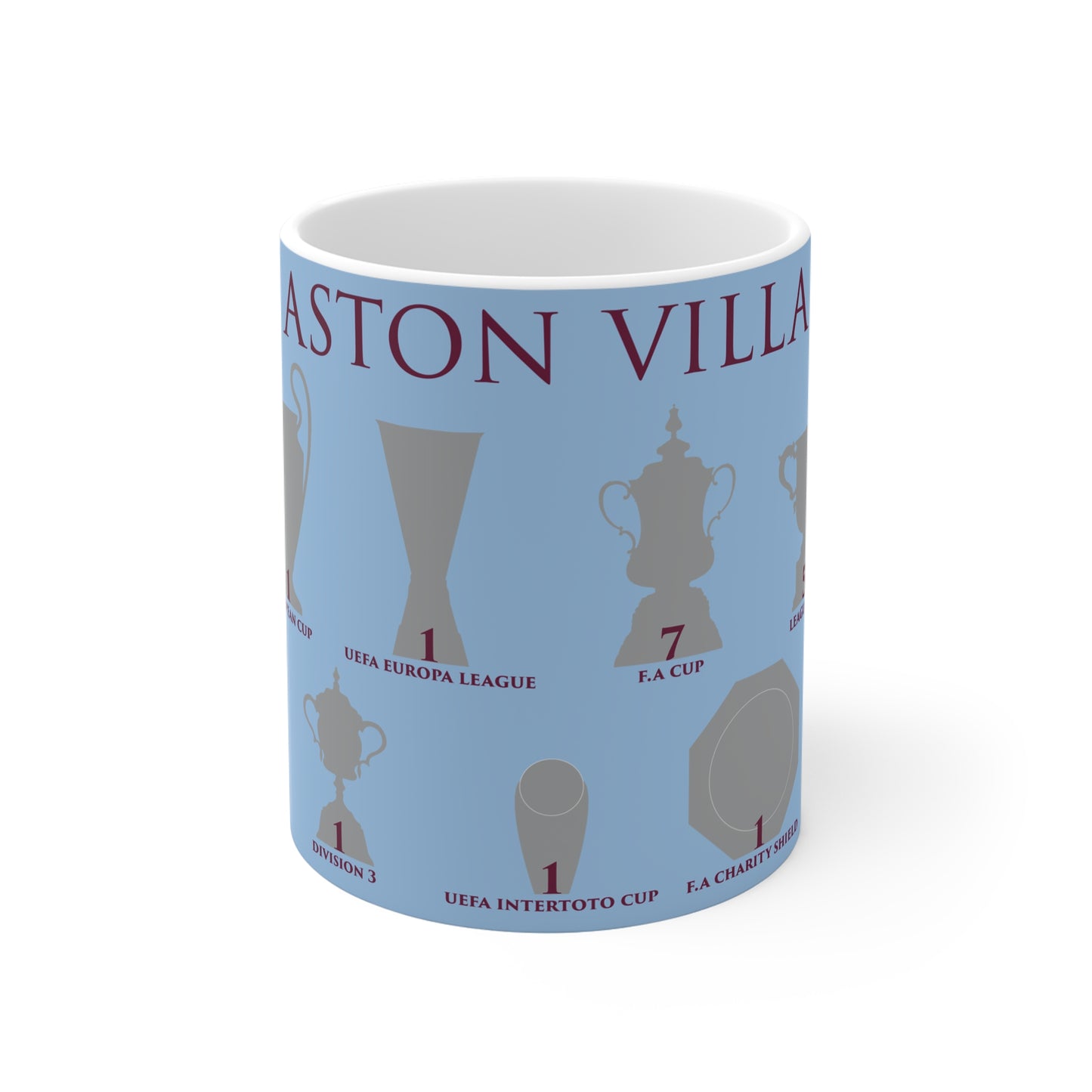 Aston Villa Trophies Mug UPDATED - Blue