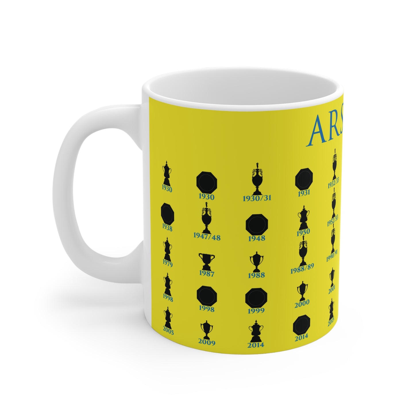 Arsenal Trophies Collection Mug - Yellow