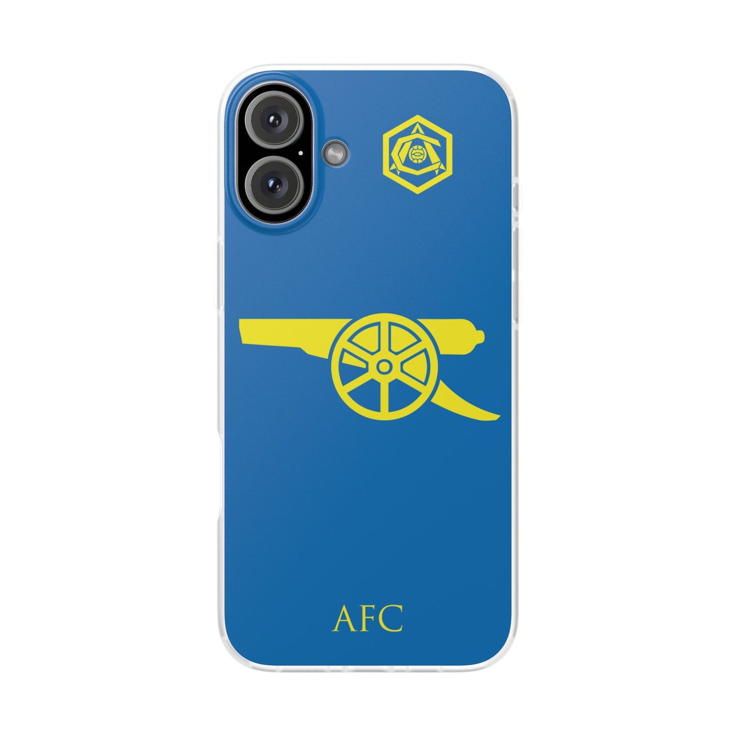 Arsenal Cannon & Monogram Blue iPhone Flexi Case - iPhone 16, 15, 14. Plus/Pro/Pro Max