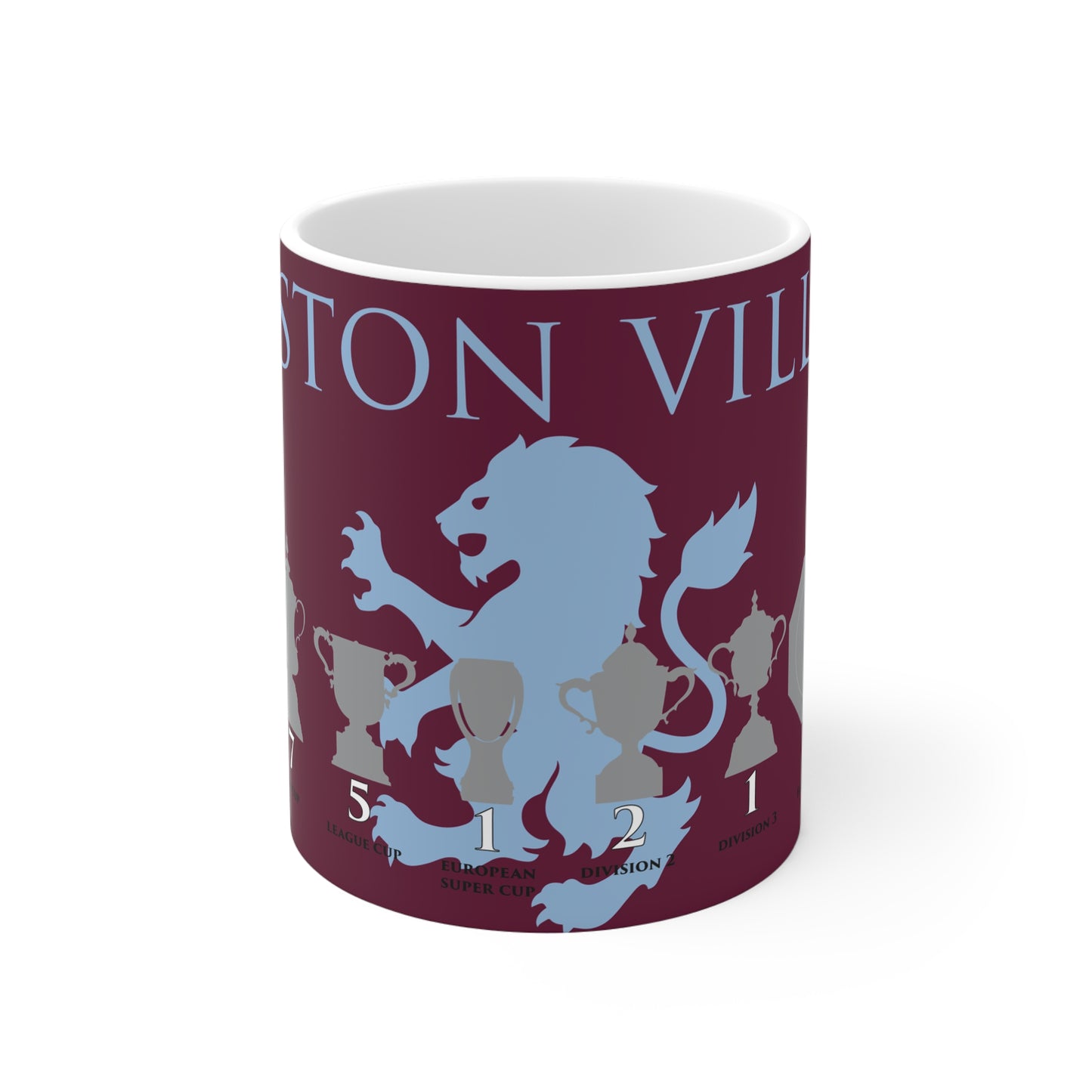 Aston Villa Trophies & Lion Mug - Claret