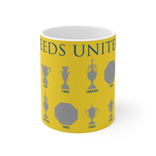 Leeds United Trophies Collection Mug - Yellow