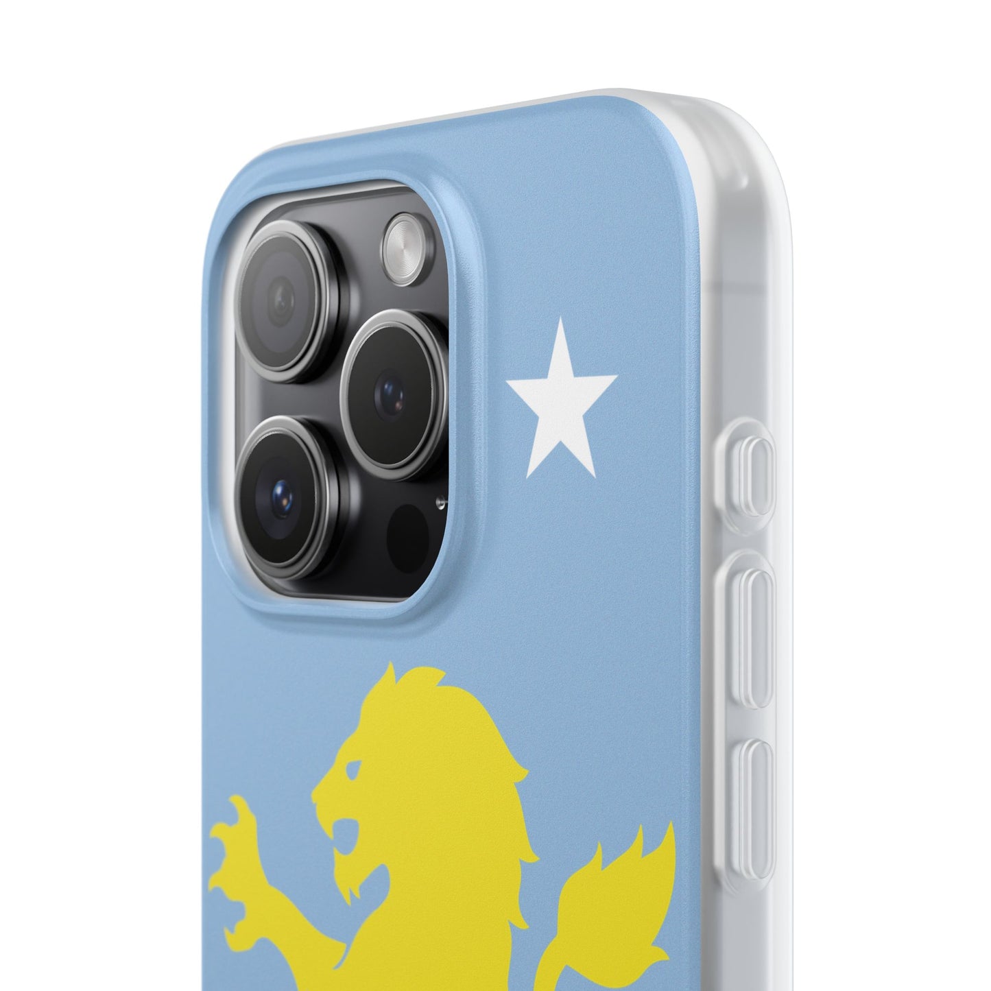 Aston Villa iPhone Flexi Case - iPhone 16, 15, 14, Plus/Pro/Pro Max - Blue, Yellow Lion