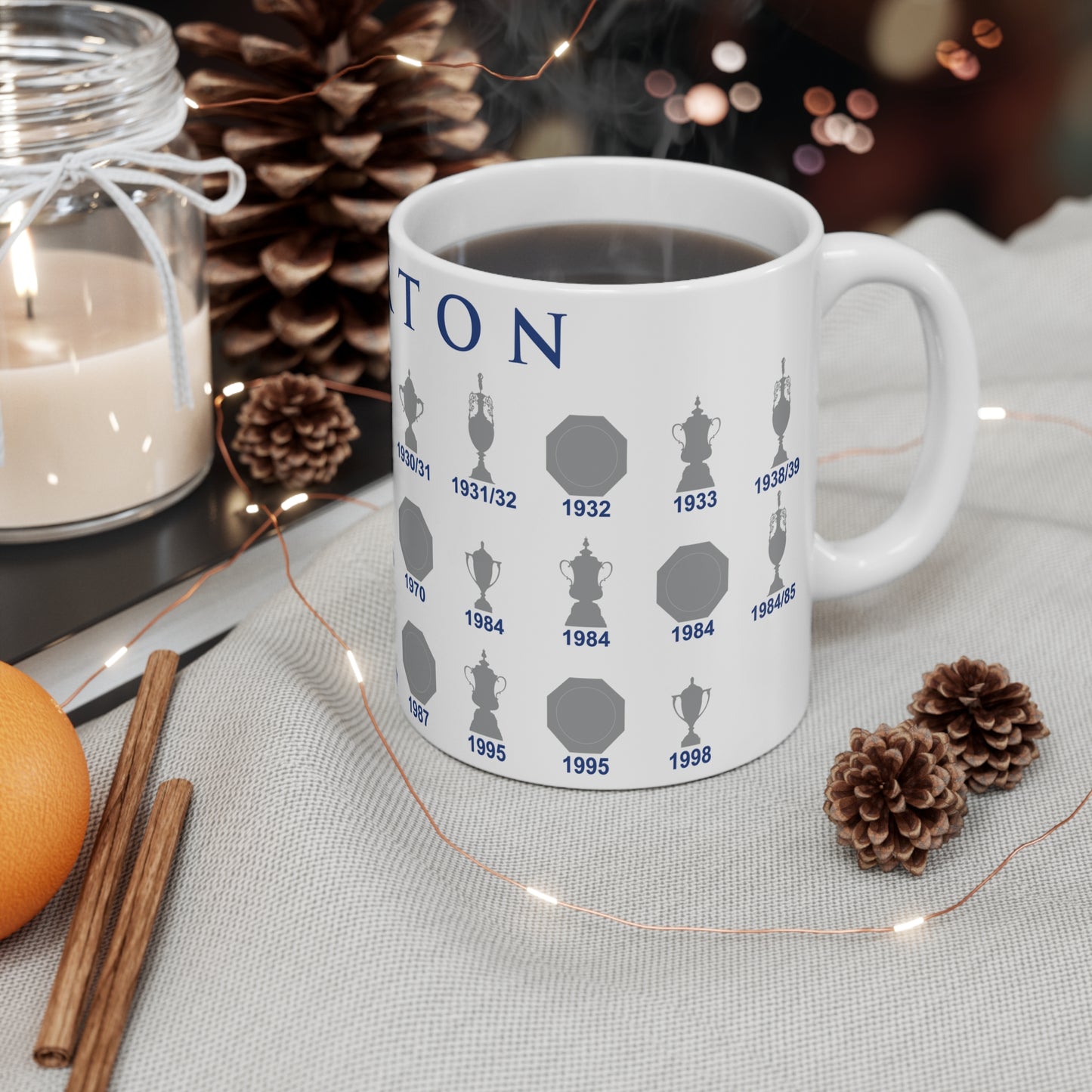 Everton Trophies Collection Mug - White