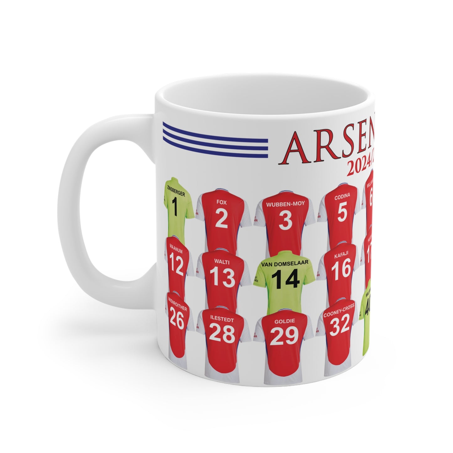 Arsenal Women 2024/25 Squad Home Kit Mug