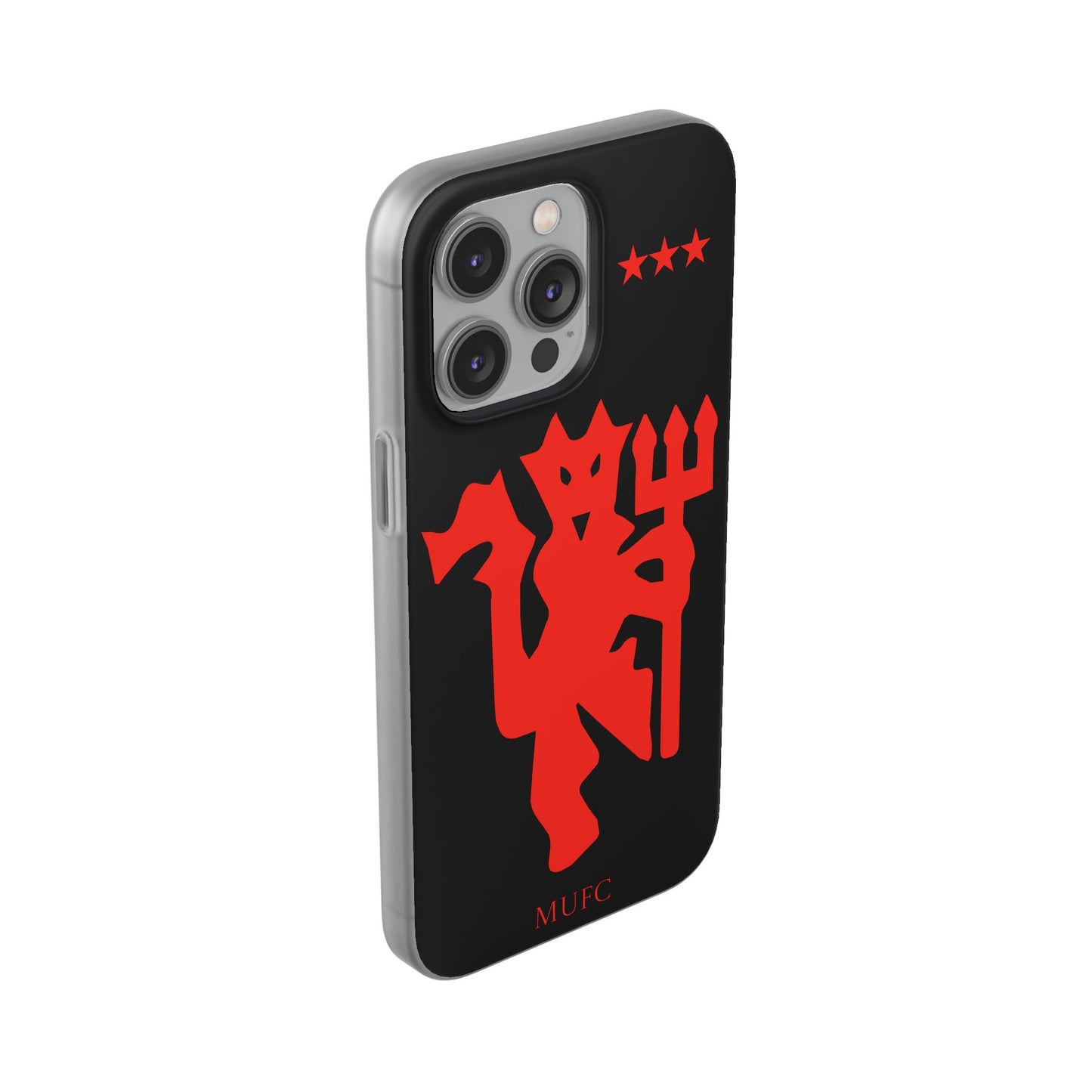 Manchester United iPhone Flexi Case - iPhone 16, 15, 14, Plus/Pro/Pro Max - Black