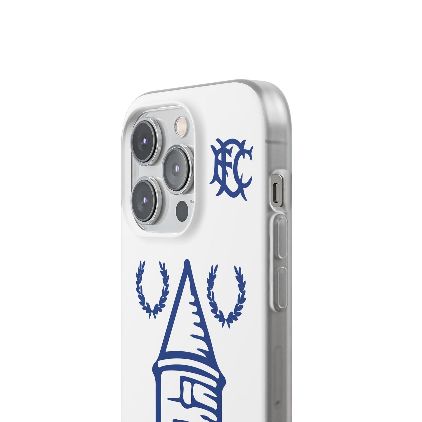 Everton Tower & Monogram White iPhone Flexi Case - iPhone 16, 15, 14 Plus/Pro/Pro Max