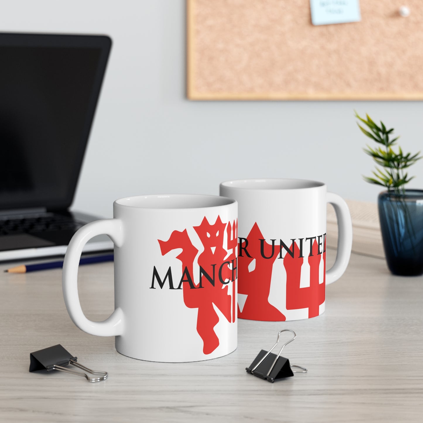 Manchester United Devil Mug - White