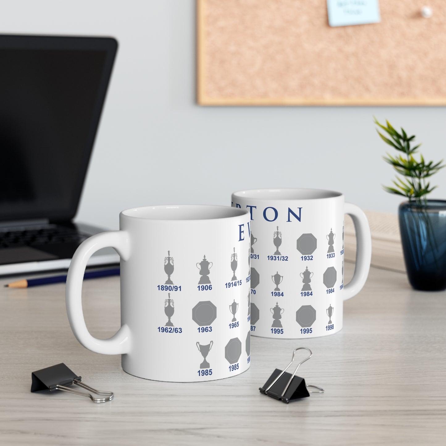 Everton Trophies Collection Mug - White