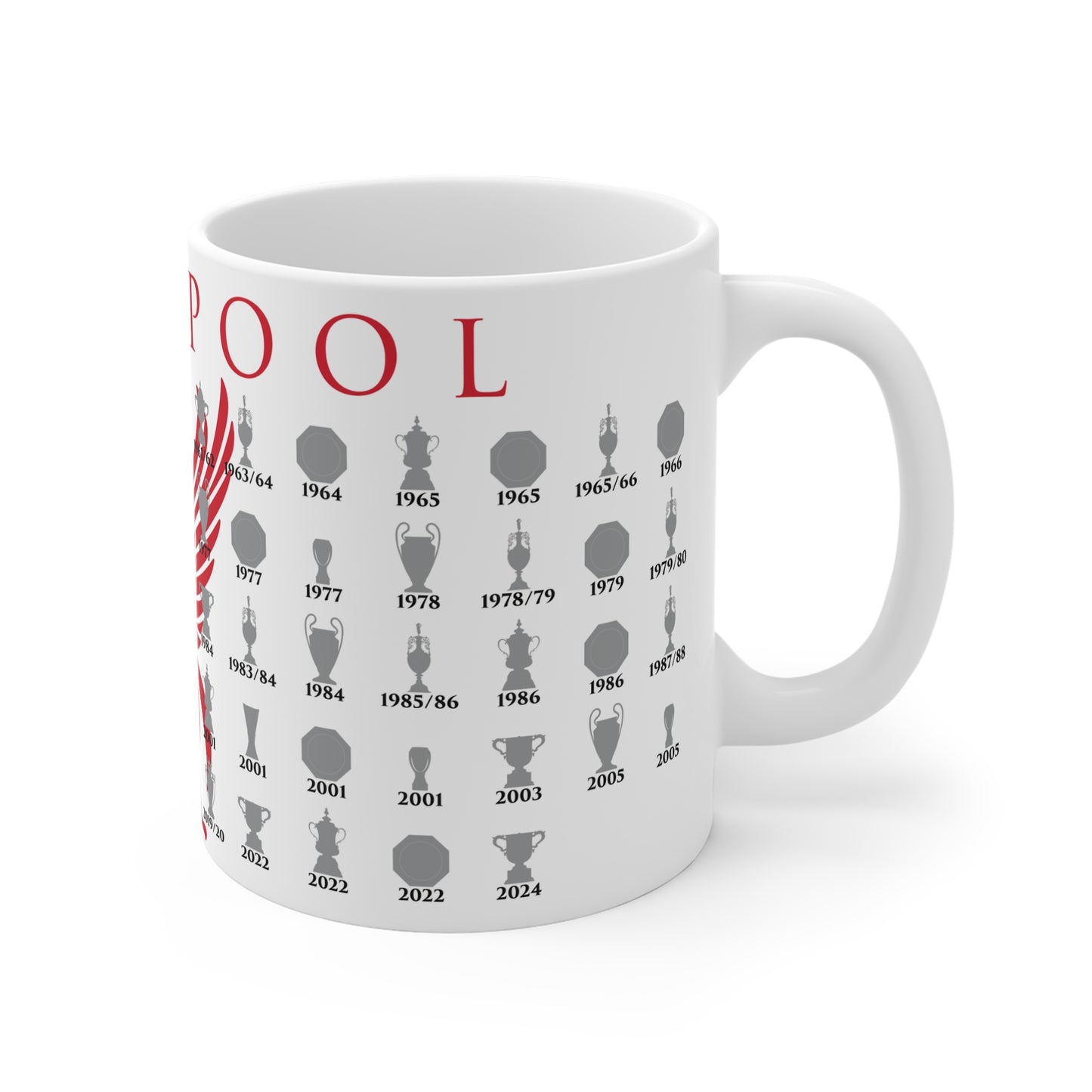 Liverpool Trophies Collection & Liver Bird Mug - White