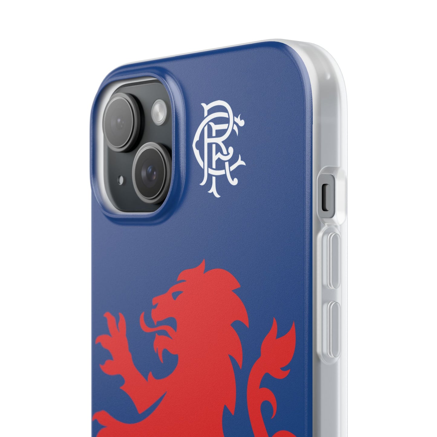 Rangers Lion & Monogram Blue iPhone Flexi Case - iPhone 16, 15, 14, Plus/Pro/Pro Max