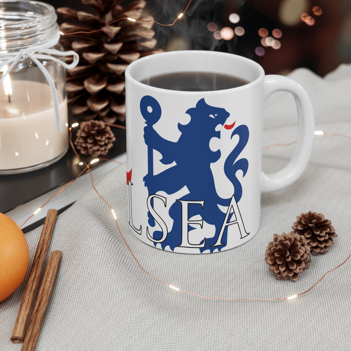 Chelsea Lion Mug - White