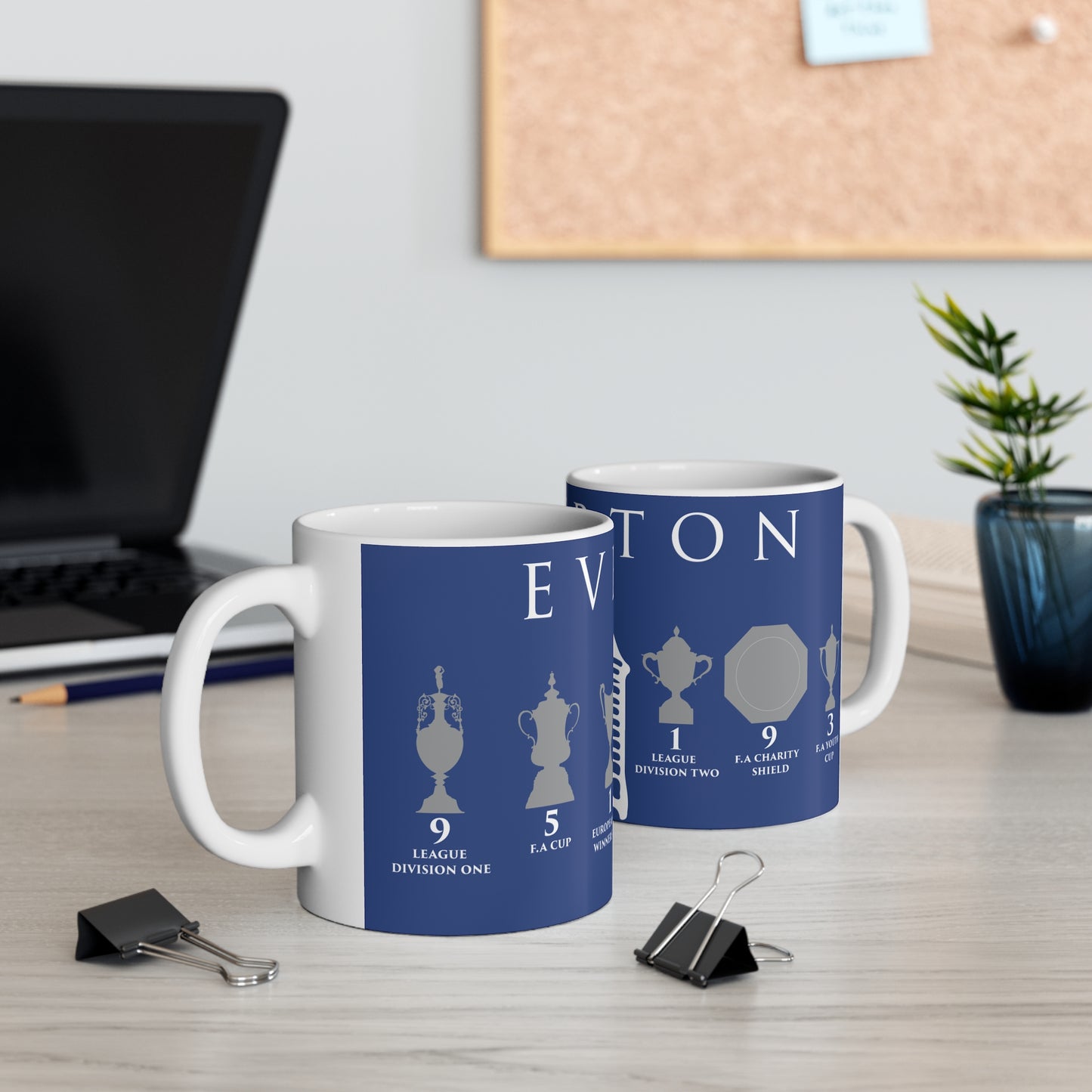 Everton Trophies & Tower Mug - Blue