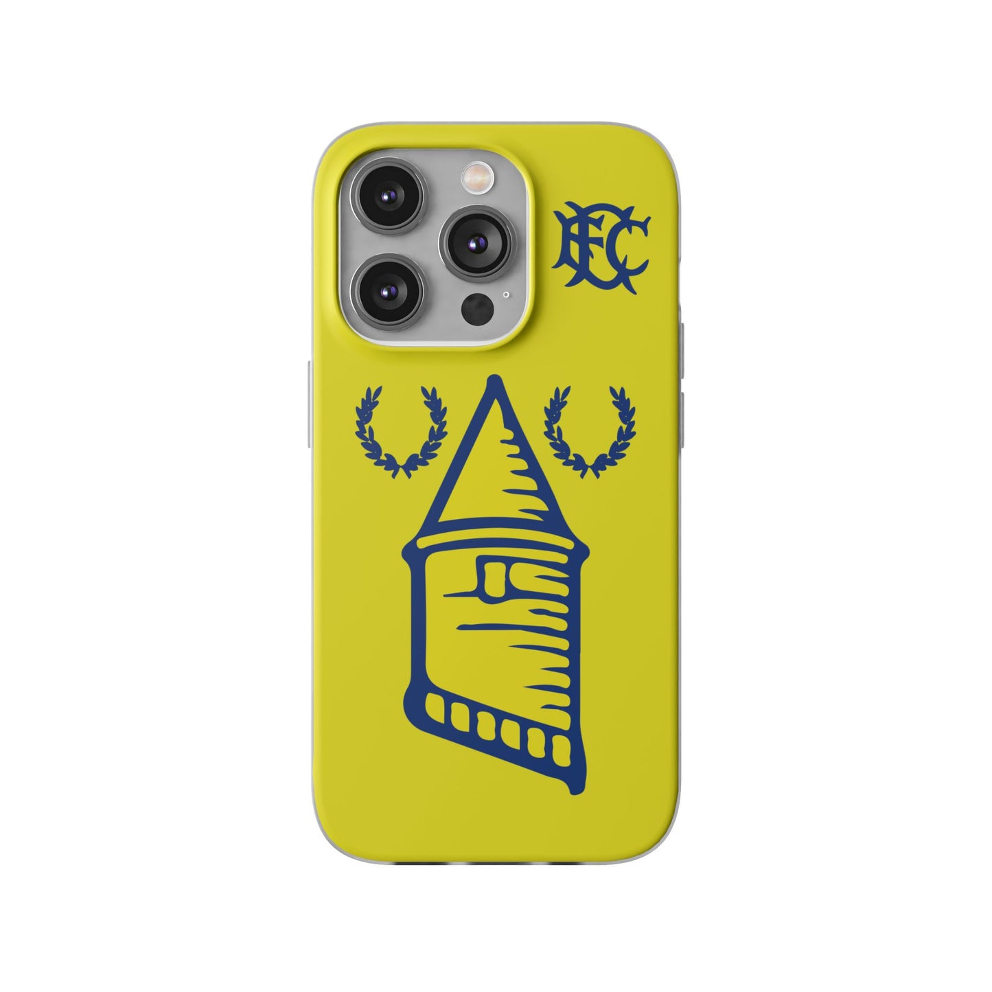 Everton Tower & Monogram Yellow iPhone Flexi Case - iPhone 16, 15, 14, Plus/Pro/Pro Max