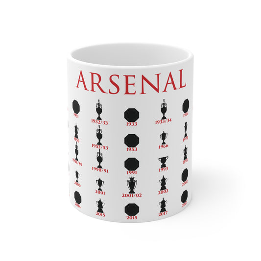 Arsenal Trophies Collection Mug - White