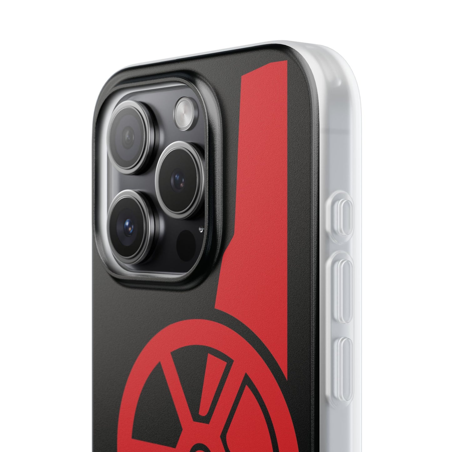 Arsenal Cannon Black iPhone Flexi Case - iPhone 16, 15, 14, Plus/Pro/Pro Max