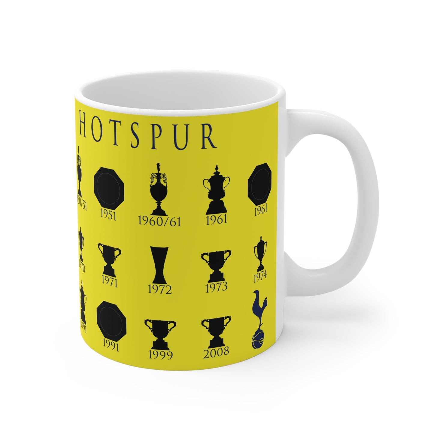 Tottenham Hotspur Trophies Collection Mug - Yellow