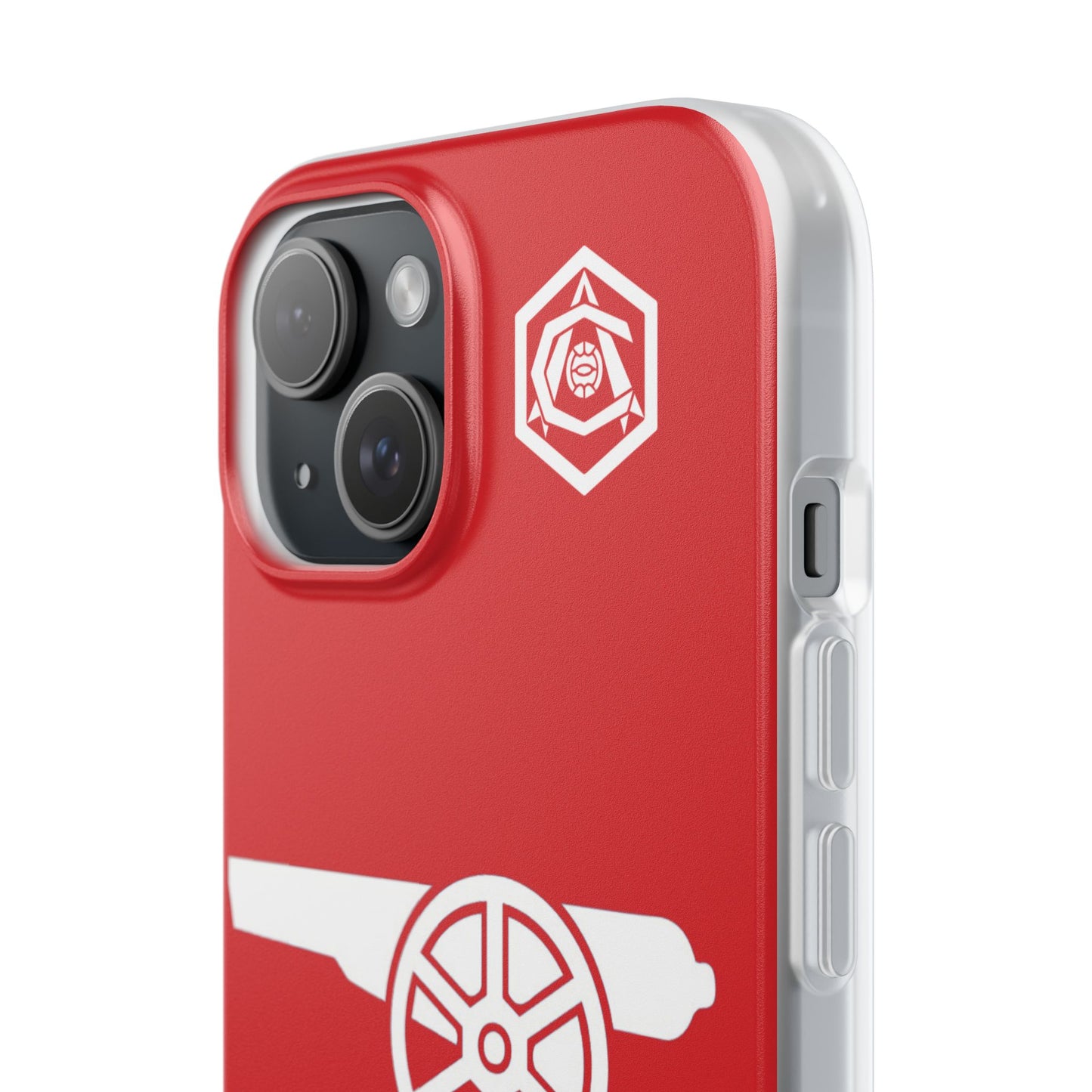 Arsenal Cannon & Monogram Red iPhone Flexi Case - iPhone 16, 15, 14, Plus/Pro/Pro Max