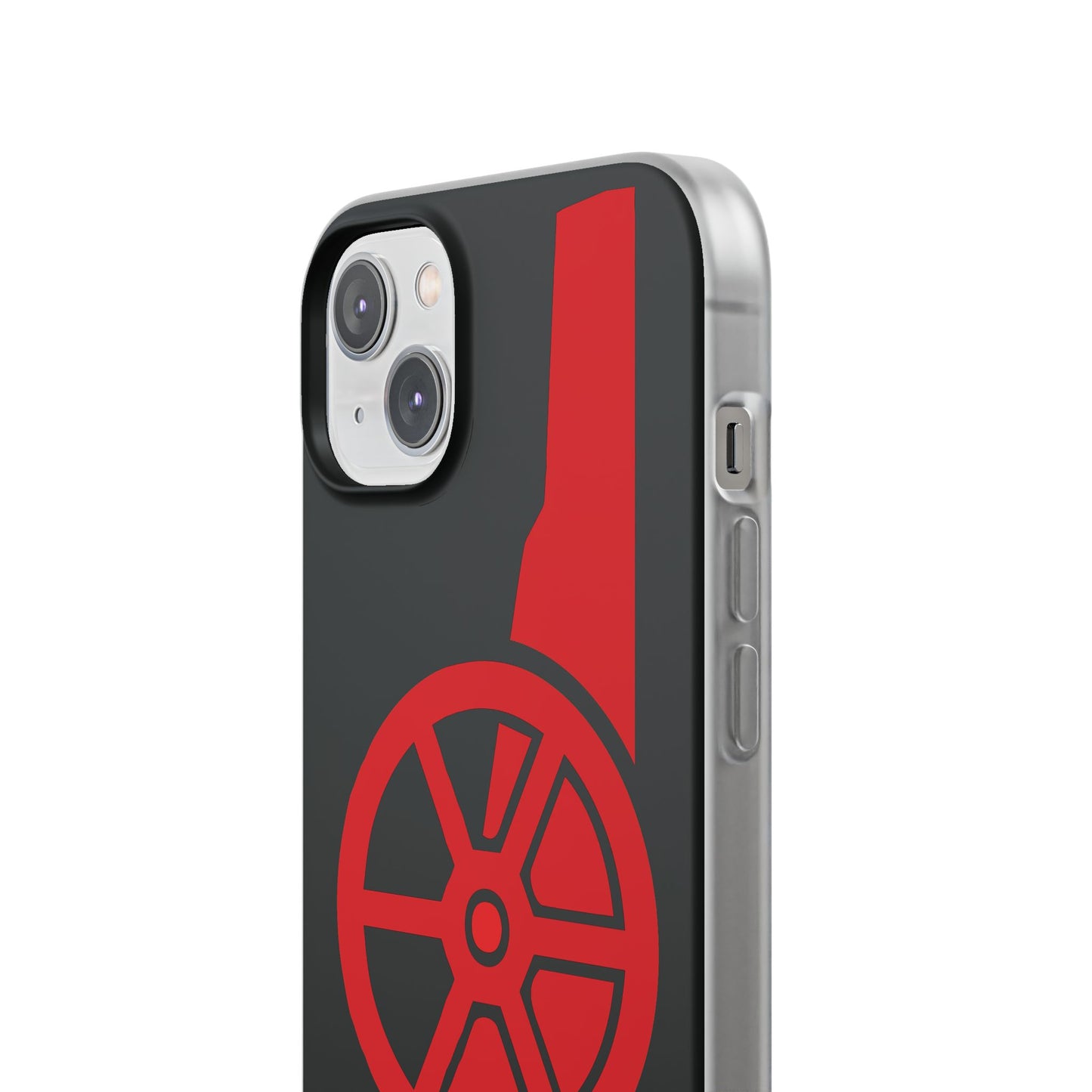 Arsenal Cannon Black iPhone Flexi Case - iPhone 16, 15, 14, Plus/Pro/Pro Max