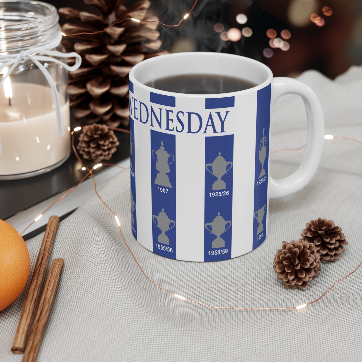 Sheffield Wednesday Trophies Collection Mug - Blue Text Header