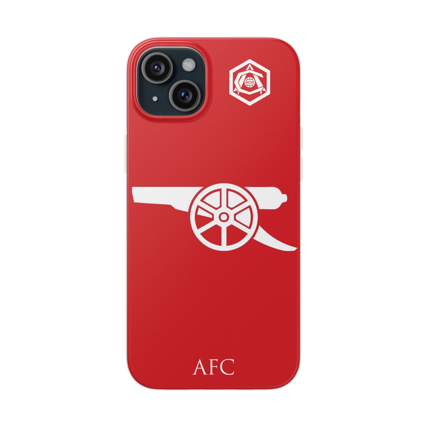 Arsenal Cannon & Monogram Red iPhone Flexi Case - iPhone 16, 15, 14, Plus/Pro/Pro Max