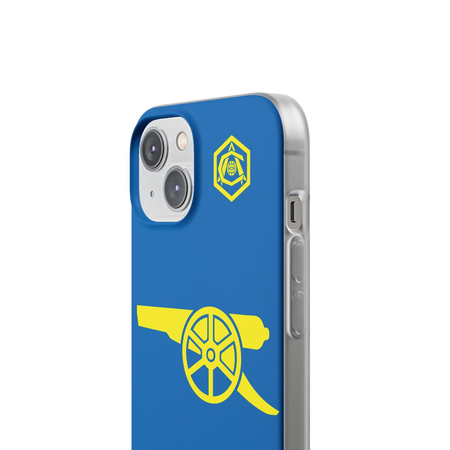 Arsenal Cannon & Monogram Blue iPhone Flexi Case - iPhone 16, 15, 14. Plus/Pro/Pro Max