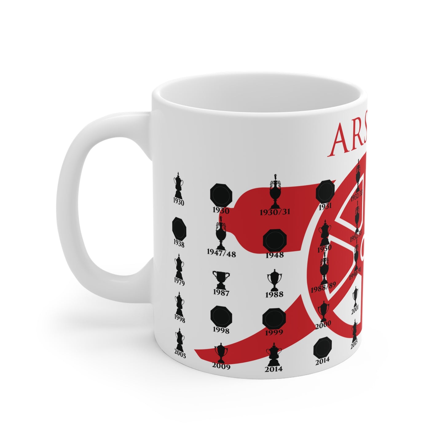 Arsenal Trophies Collection & Cannon Mug - White