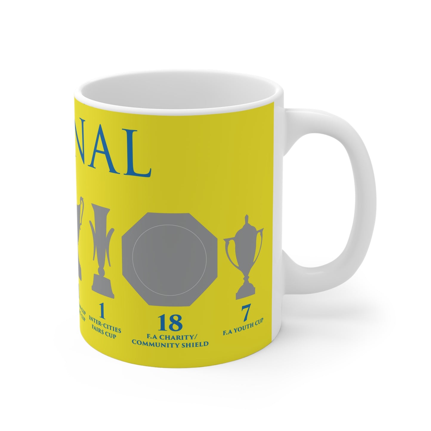 Arsenal Trophies Mug UPDATED - Yellow