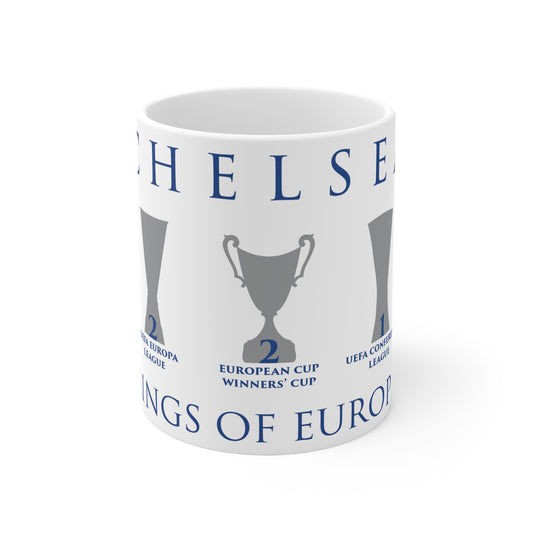 Chelsea King's of Europe Mug - White