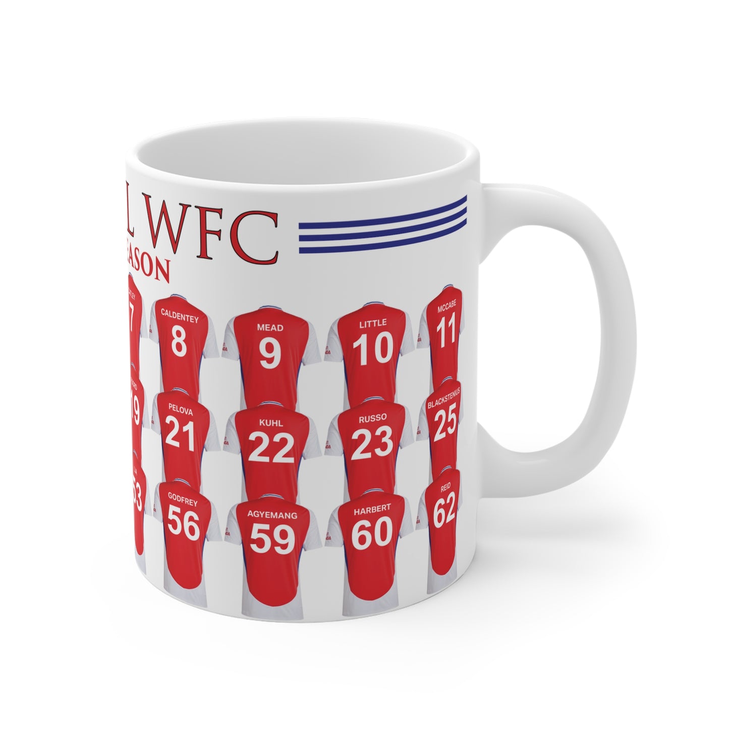 Arsenal Women 2024/25 Squad Home Kit Mug