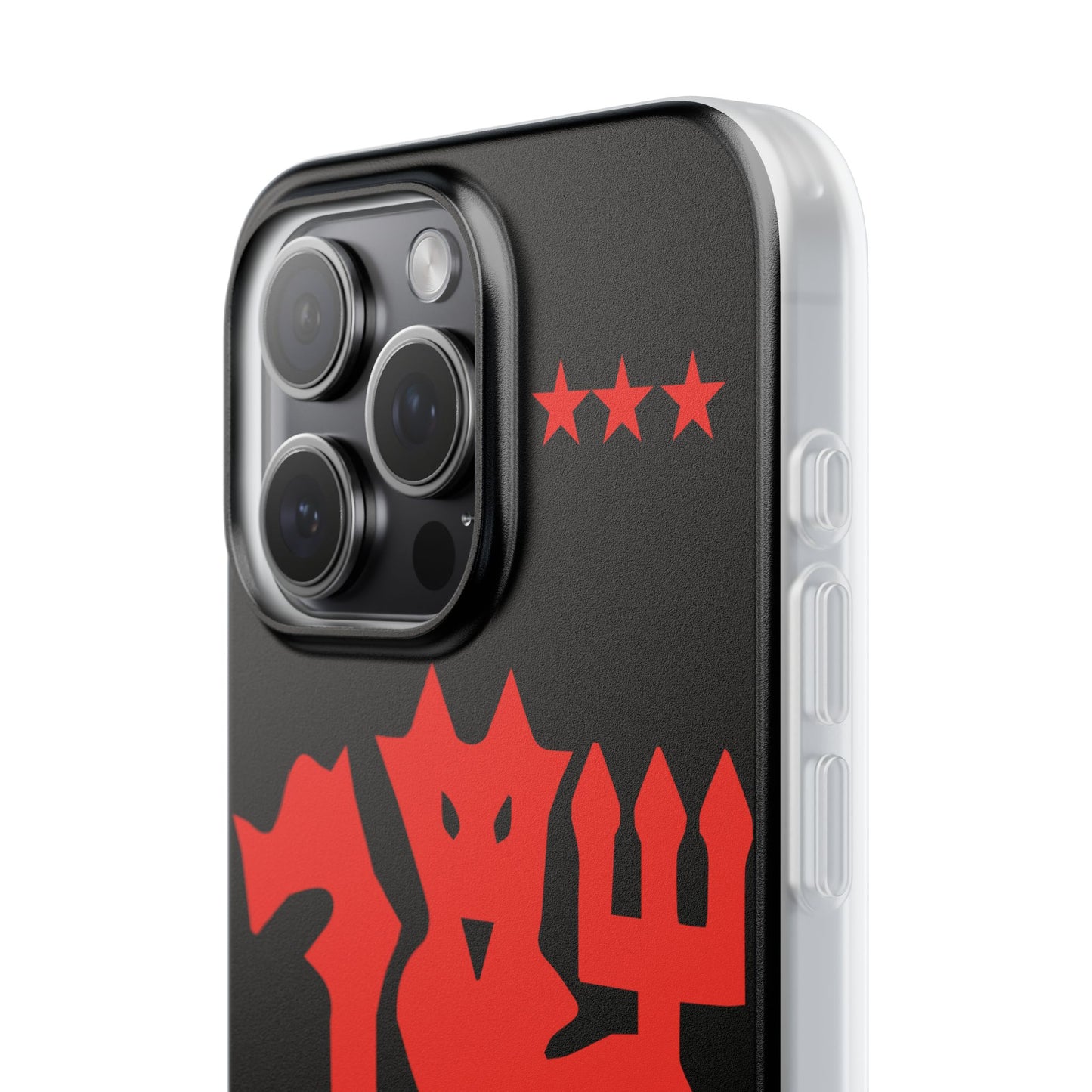 Manchester United iPhone Flexi Case - iPhone 16, 15, 14, Plus/Pro/Pro Max - Black